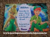 Convite Peter Pan e Sininho com envelope e etiqueta - 10x15