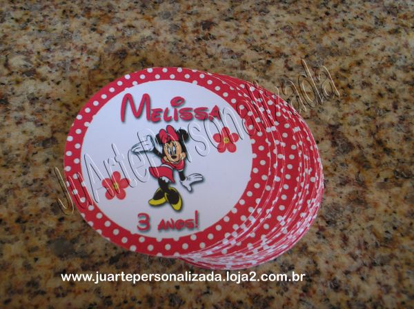 Rótulo Personalizado para latinha - Minnie