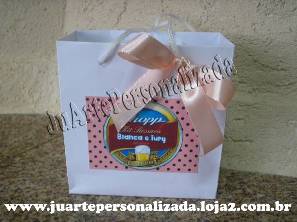 Sacola Personalizada Com Fita-12x13 cm