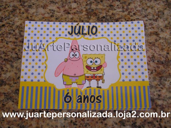 Lembrança Bob Esponja  10x15